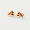 Jewellery Fable England | Enamel Vole Stud Earrings